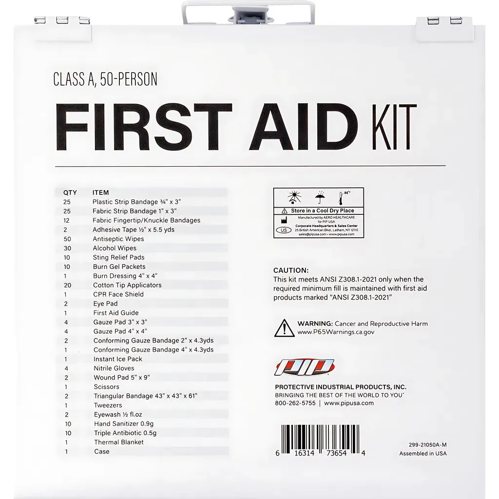 PIP 299-21050A-M ANSI Class A Waterproof First Aid Kit - 50 Person