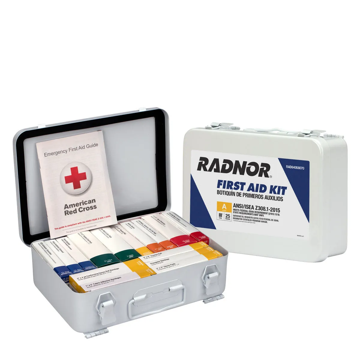 Radnor Unitized Industrial Metal First Aid Kit