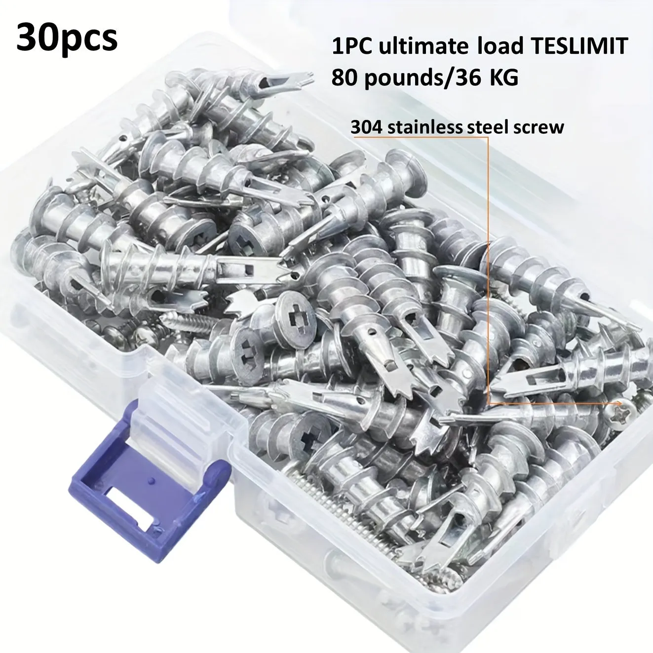 SelfDrilling Drywall Anchors and Screws Kit Heavy Duty Metal