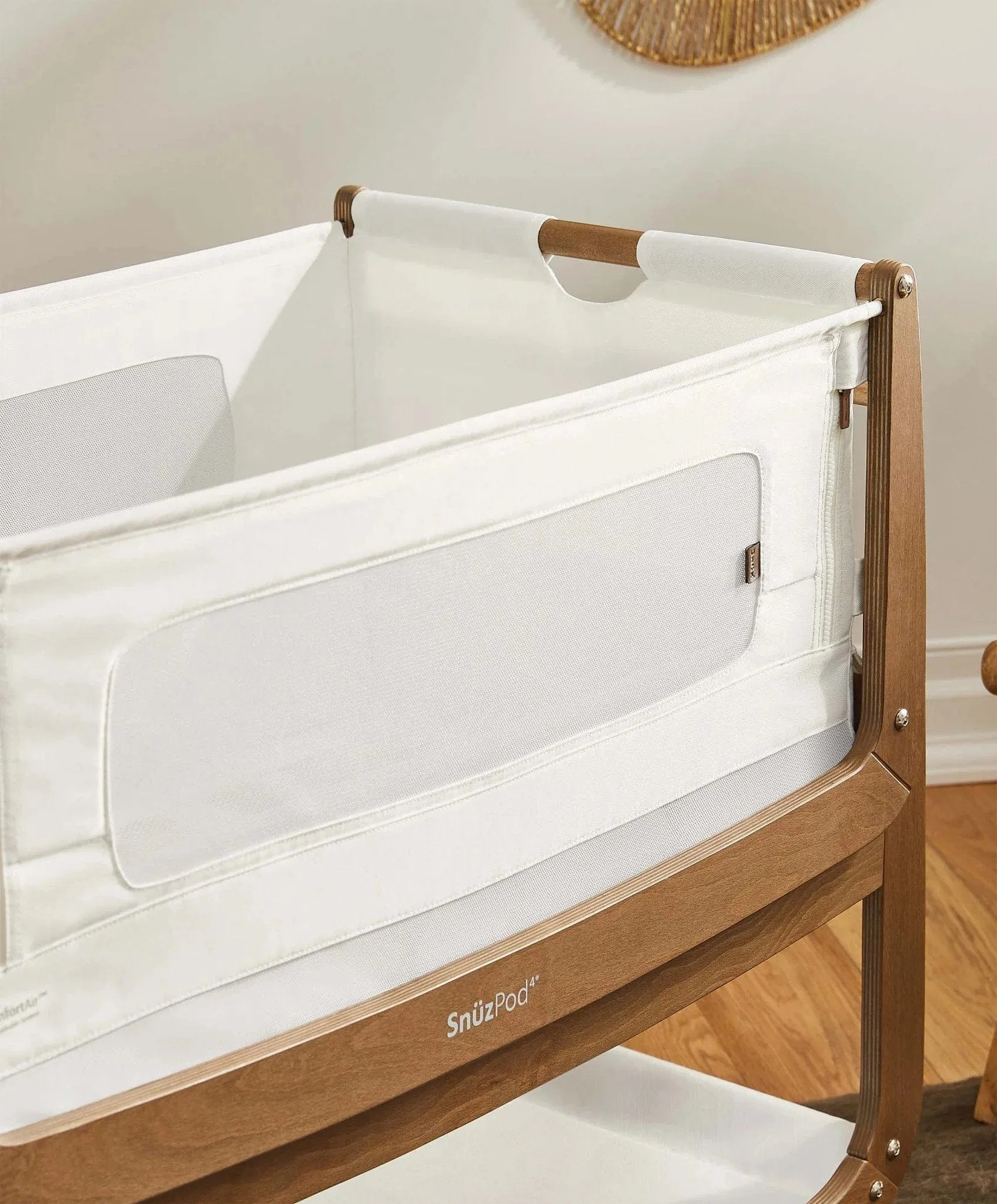 SnuzPod 4 Bedside Crib  - The Natural Edit Walnut