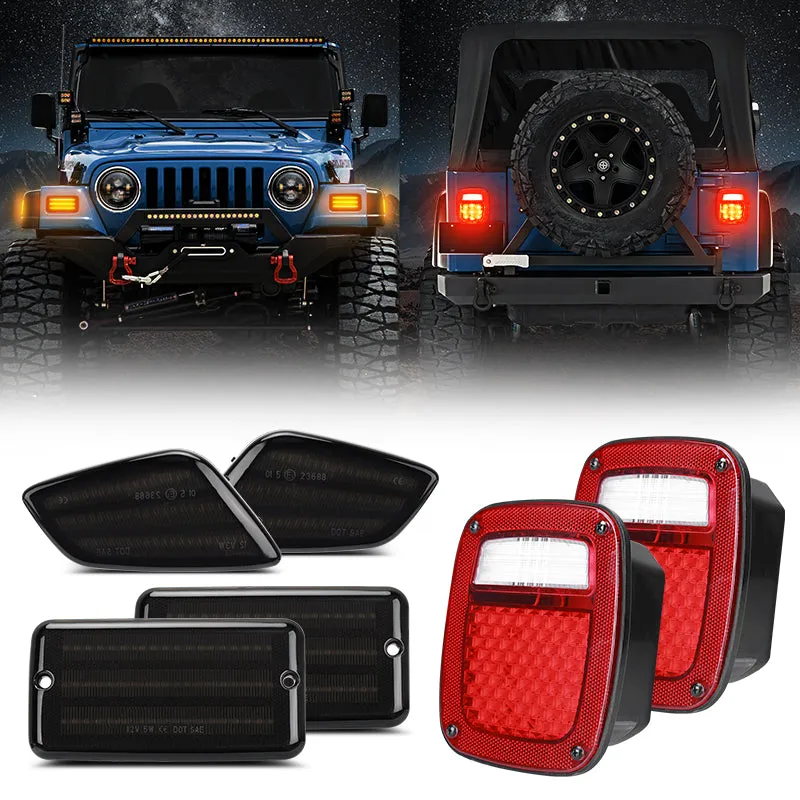 Turn Signal Lights & LED Tail Lights for 1997-2006 Jeep Wrangler TJ