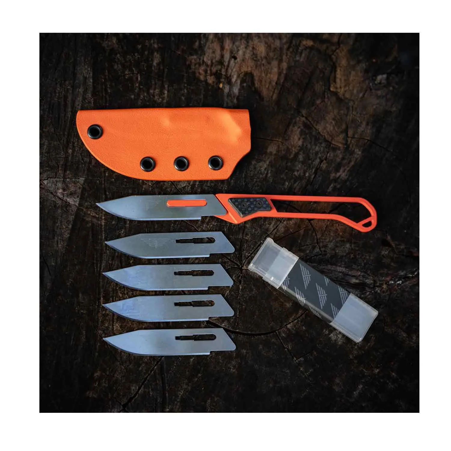 Tyto Hollow Bone Replacement Blade Knife (Orange Cerakote)