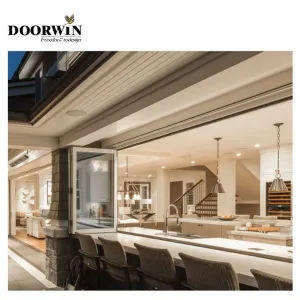 USA Columbus  good quality Aluminium alloy bi-fold interior glass windows lowes folding windows lightweight by Doorwin