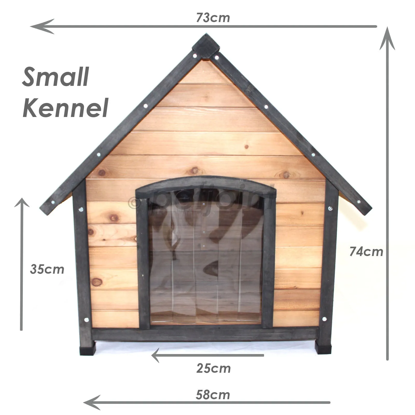 Wooden Puppy Dog Kennel Small House Indoor Outdoor Pet Home Peak Roof