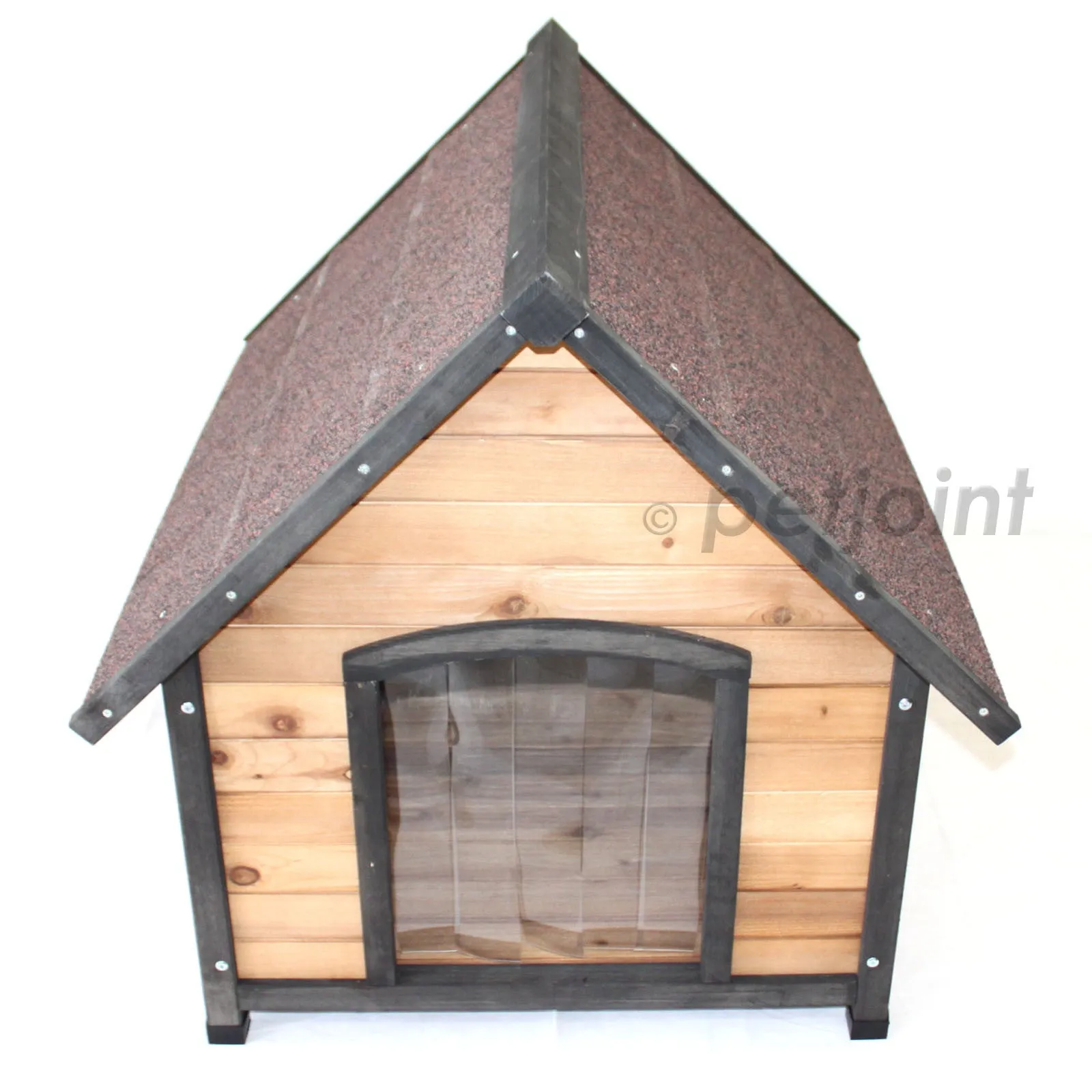 Wooden Puppy Dog Kennel Small House Indoor Outdoor Pet Home Peak Roof