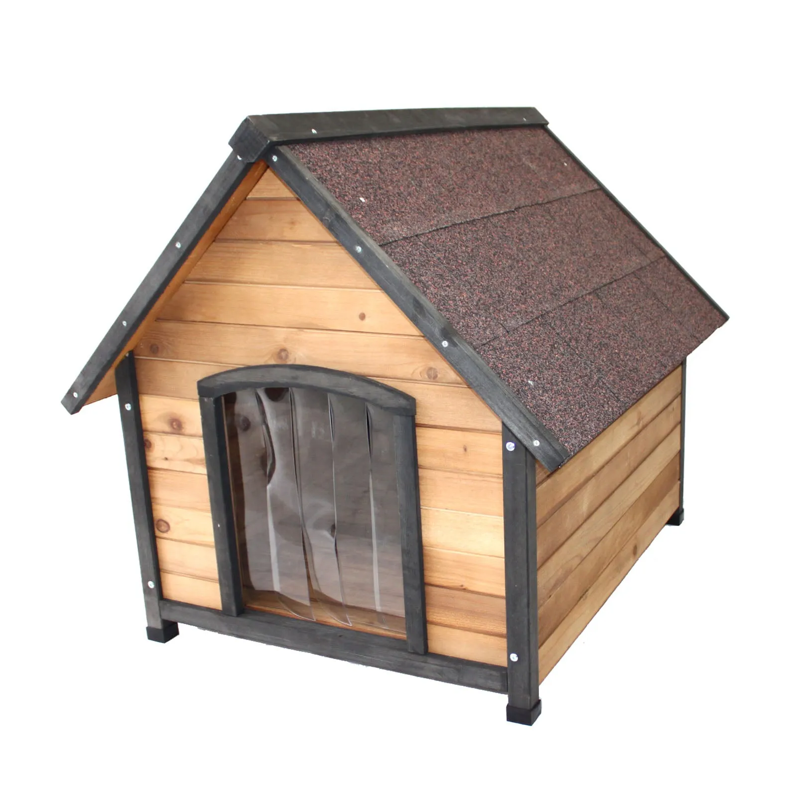 Wooden Puppy Dog Kennel Small House Indoor Outdoor Pet Home Peak Roof